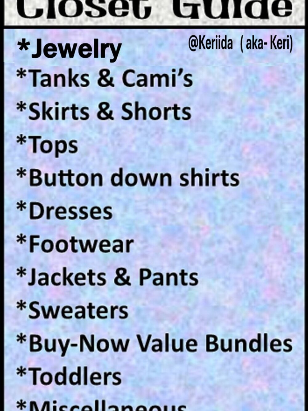 Closet Guide - Picture 1 of 5